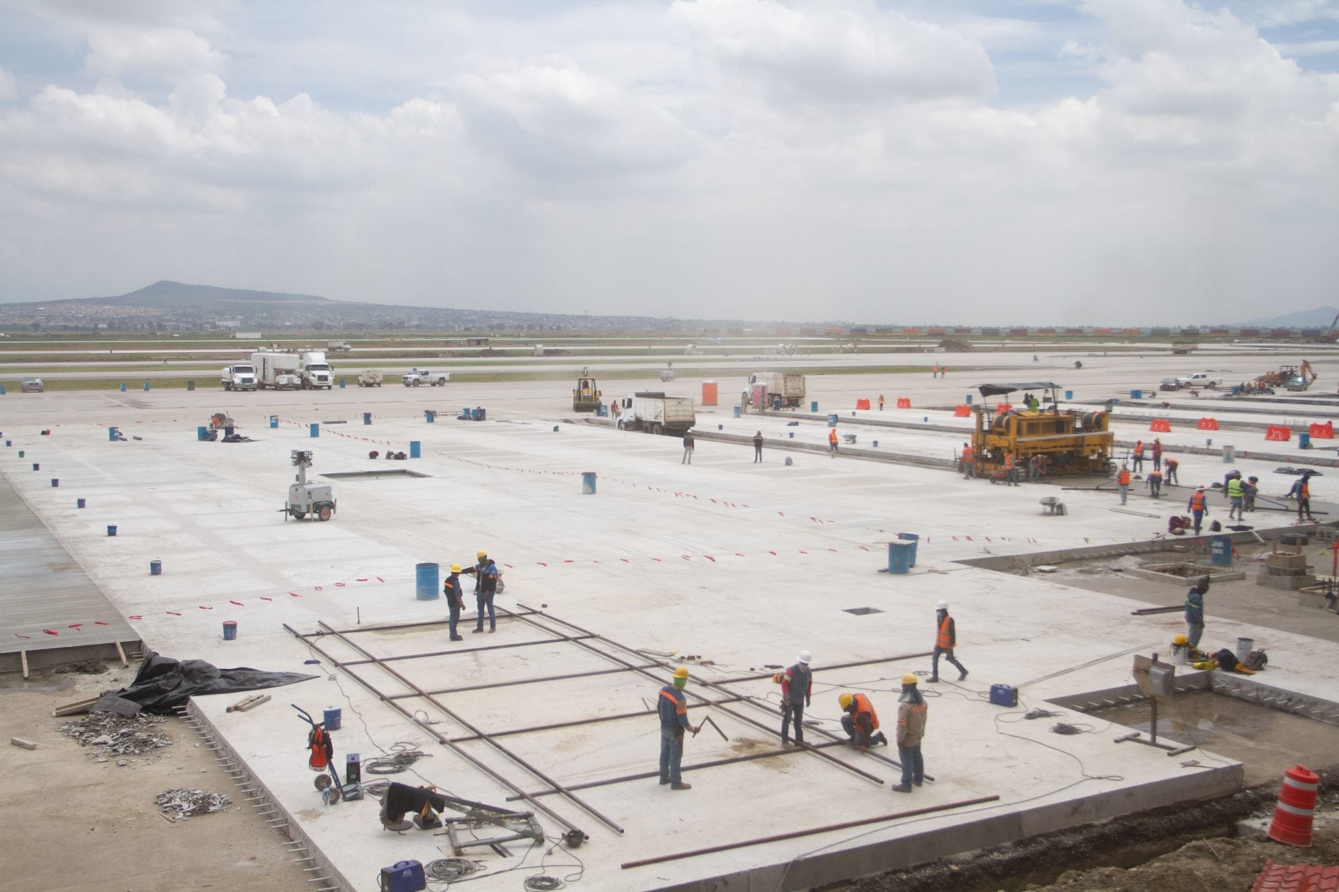 Obras del Aeropuerto Internacional Felipe Ángeles en Santa Lucía