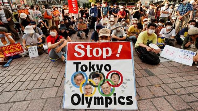 Protestas por Juegos Olímpicos de Tokio.