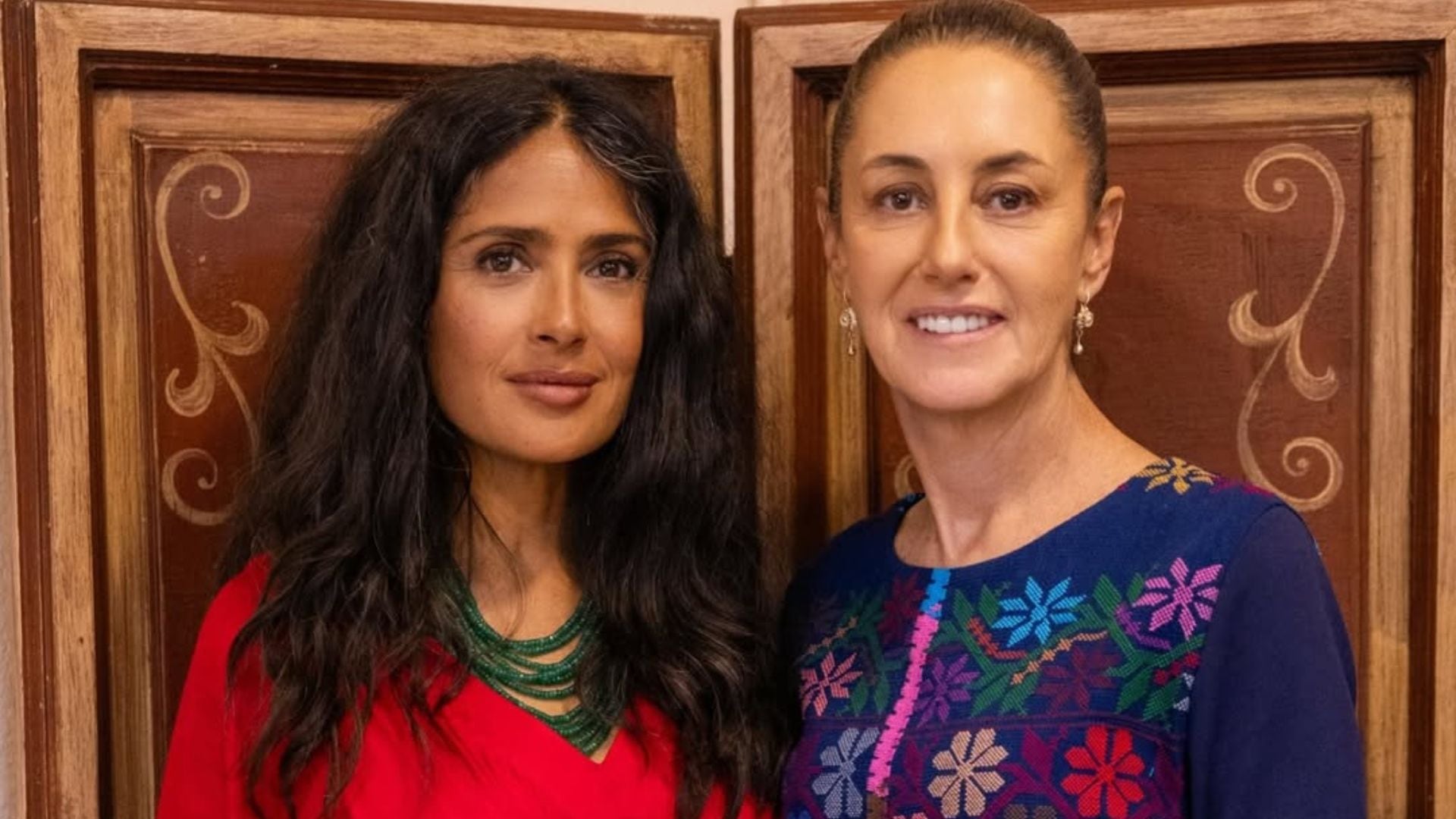 Claudia Sheinbaum y Salma Hayek se reúnen; resaltan el valor de las mujeres mexicanas