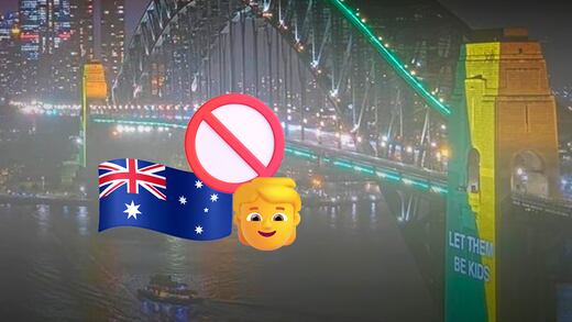 “Déjenlos ser niños”: mensaje en puente de Sídney tras prohibición de redes sociales en Australia