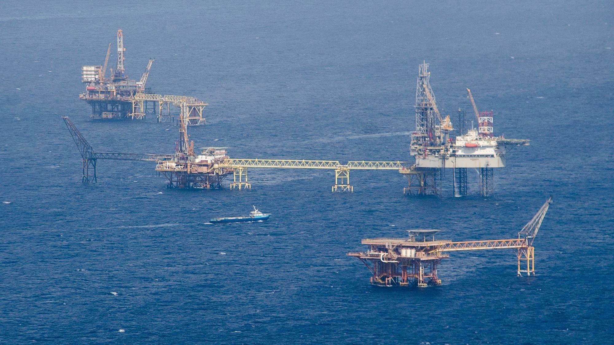 Instalaciones petroleras en la Sonda de Campeche.