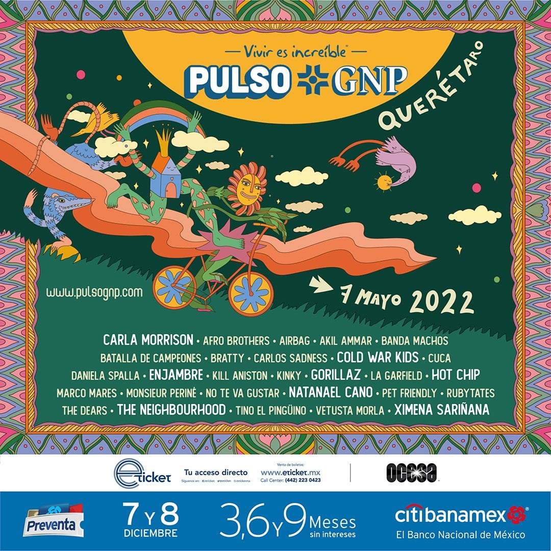 Cartel Festival Pulso GNP con Gorillaz