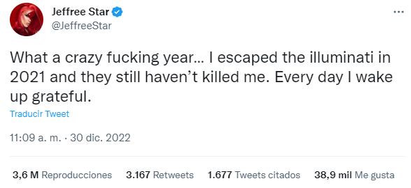Tuit de Jeffree Star
