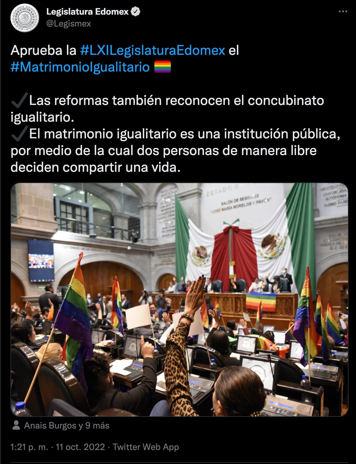 Matrimonio igualitario es aprobado por el Congreso del Estado de México