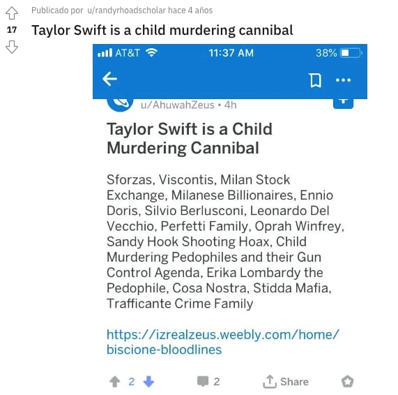 restos humanos en casa de Taylor Swift