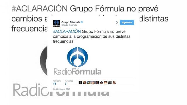 Descarta Grupo Fórmula integración de Carmen Aristegui a su programación