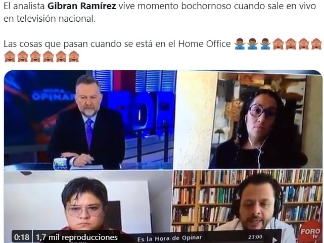 Gibrán Ramírez y su bochornoso momento en tv