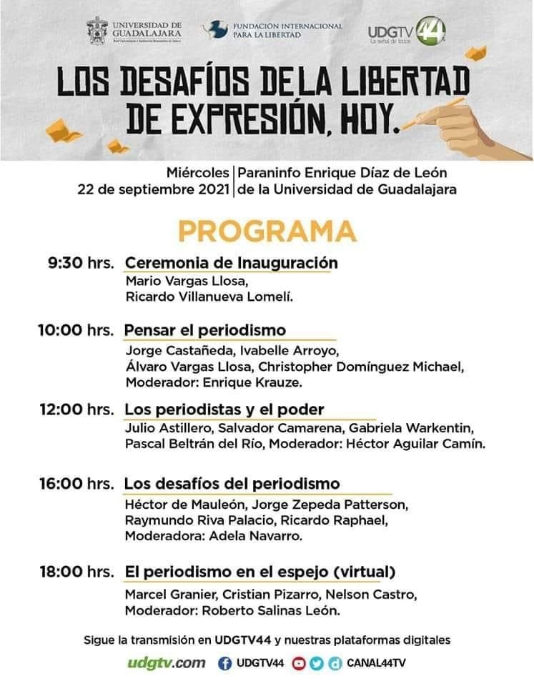 Programa completo del foro sobre libertad de expresión de la UdG