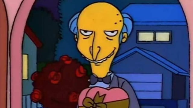 meme sr. Burns enamorado