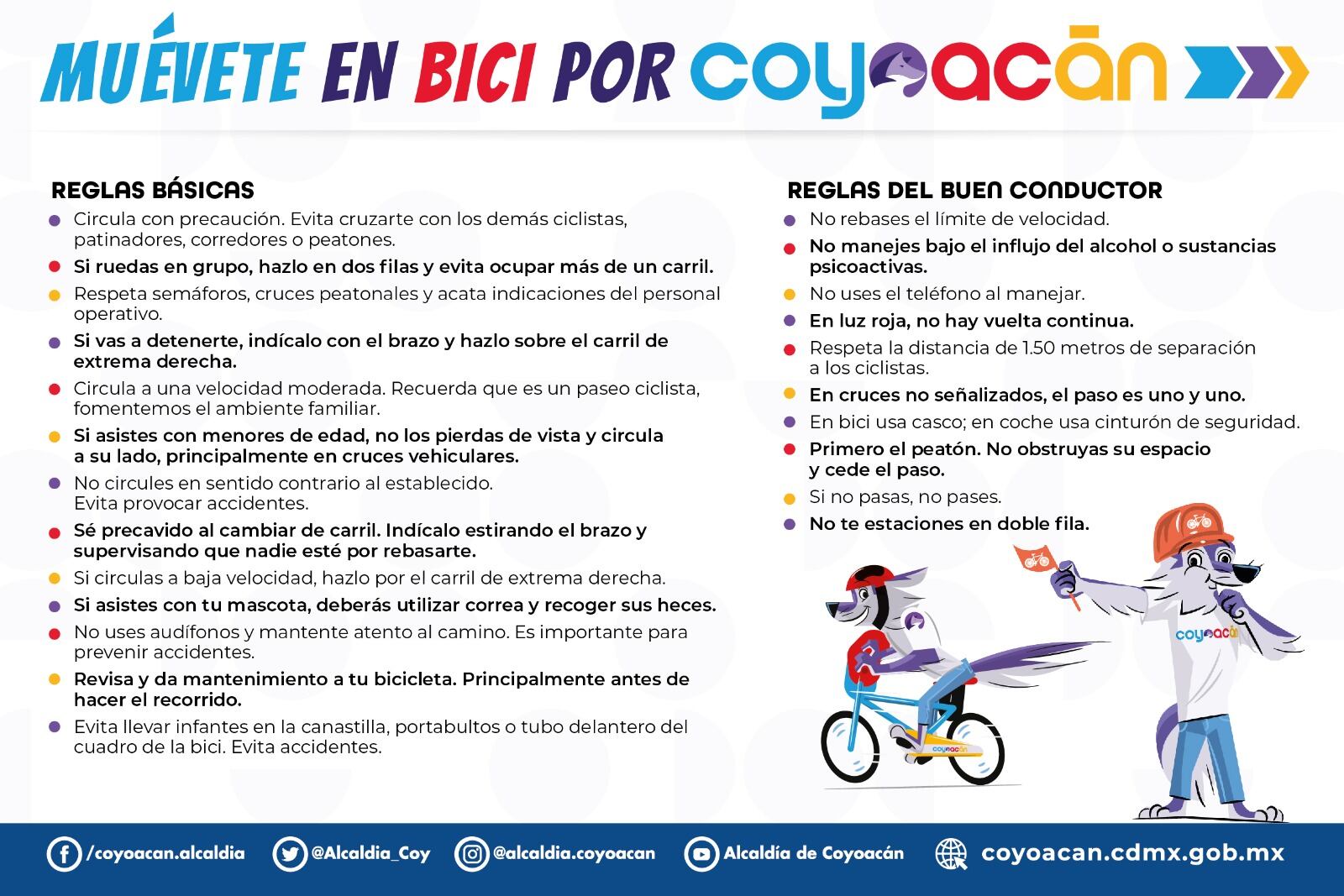 Paseo Dominical ‘Muévete en Bici’ se extiende a Coyoacán
