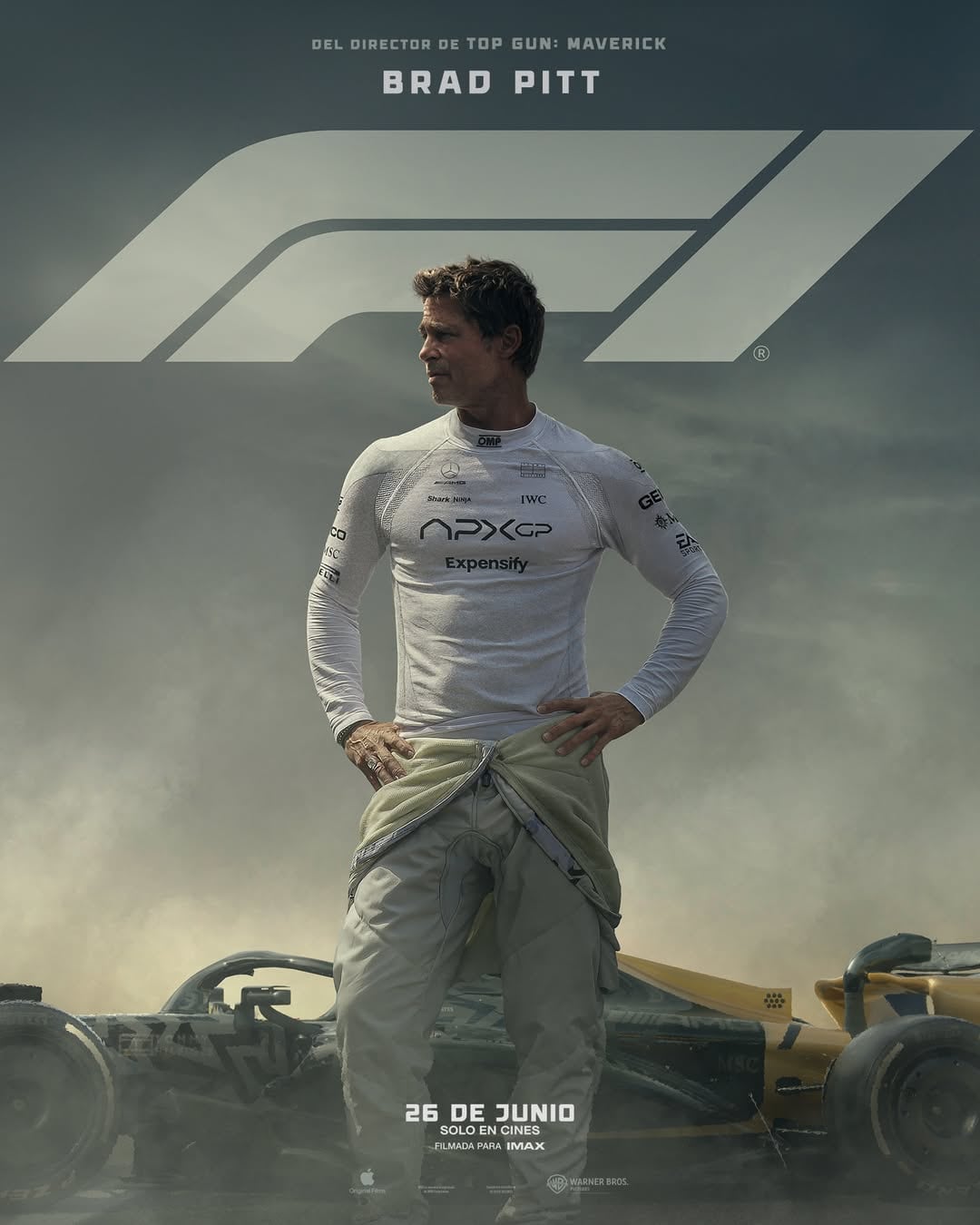 Póster de F1 con Brad Pitt