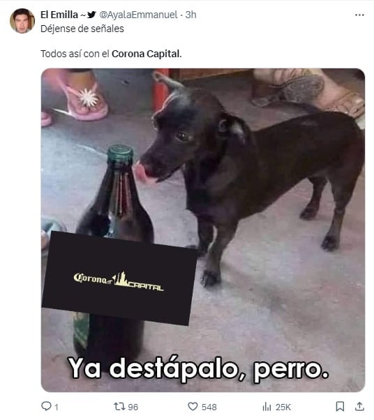 Memes por las pistas del Corona Capital 2024
