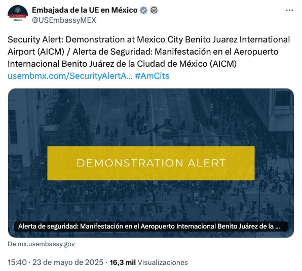 Embajada de Estados Unidos en México emite recomendaciones por bloqueos CNTE