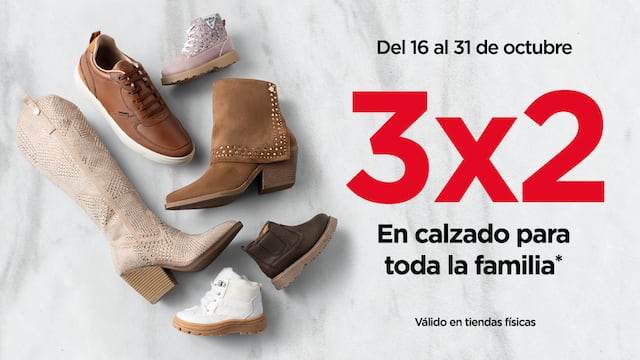 ¡Falling in Fashion! Llegó el otoño y con él un ofertón imperdible de 3x2 en calzado en Sears