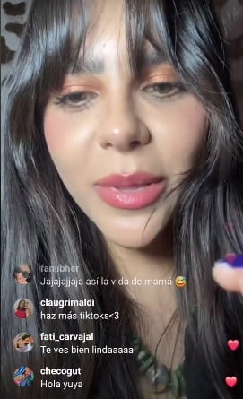 Yuya en live donde admitió extrañar crear contenido y su hijo Mar la interrumpió.
