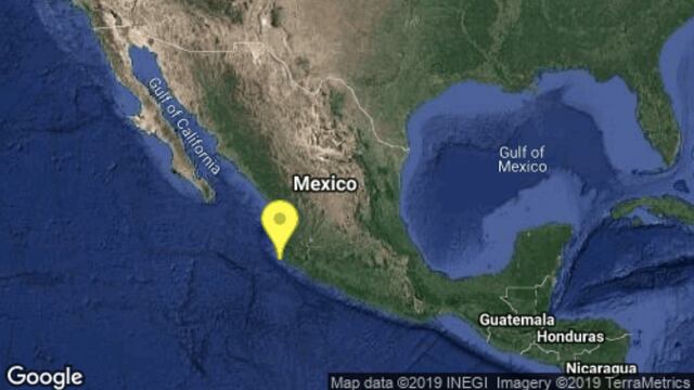 Sismo en Jalisco de 4.8 grados.