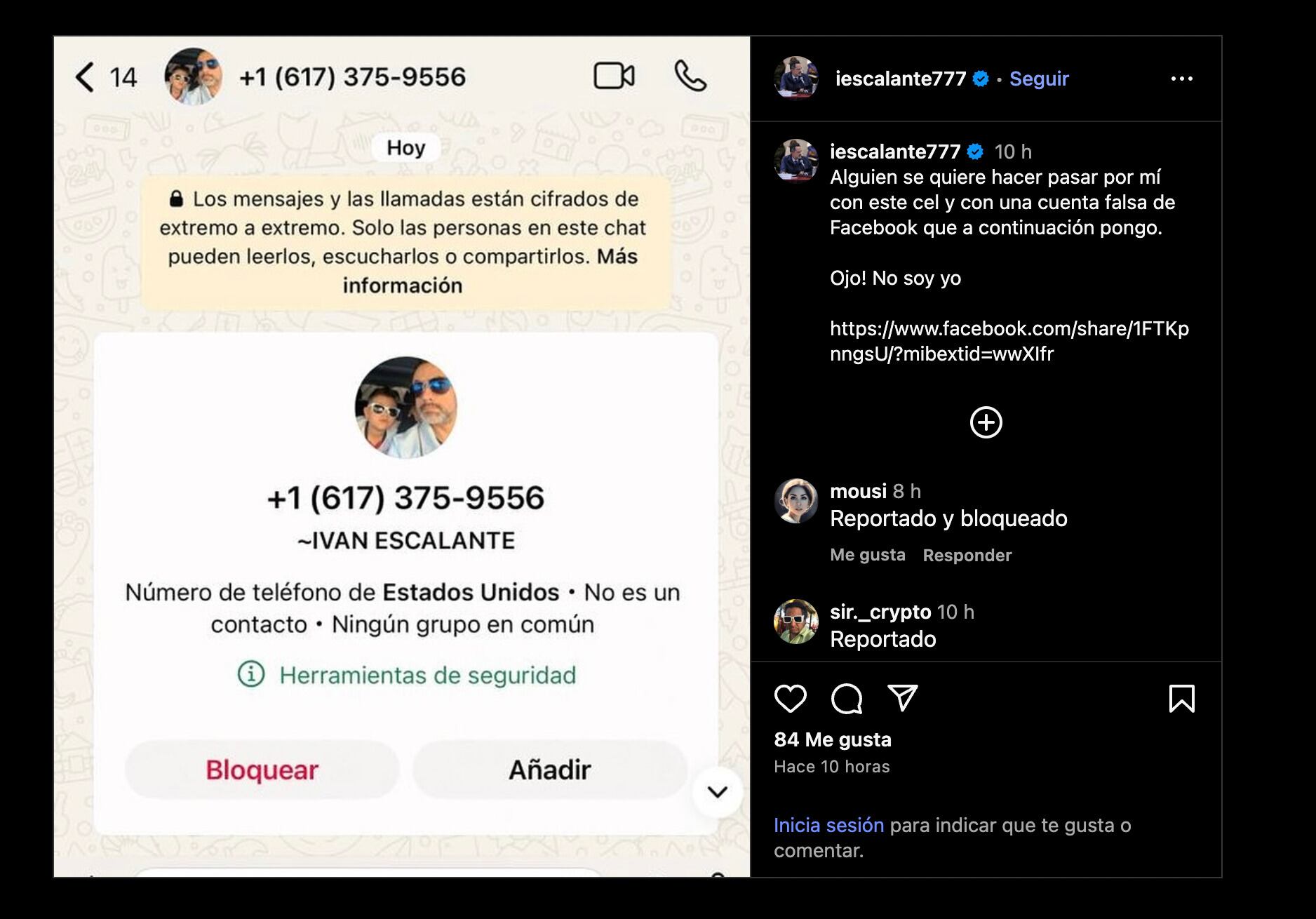 Iván Escalante, titular de Profeco, denuncia robo de identidad en WhatsApp y Facebook
