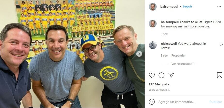 Paul Balsom y la directiva de Tigres