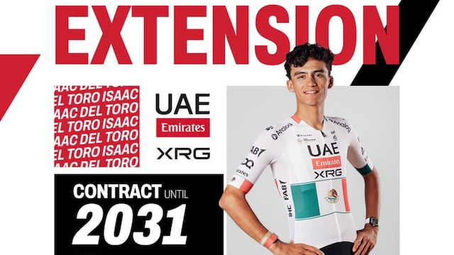 El mexicano Isaac del Toro es la principal apuesta a futuro del equipo de ciclismo UAE