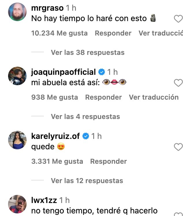 Los comentarios de la foto tanga de TheGrefg y Karely Ruiz