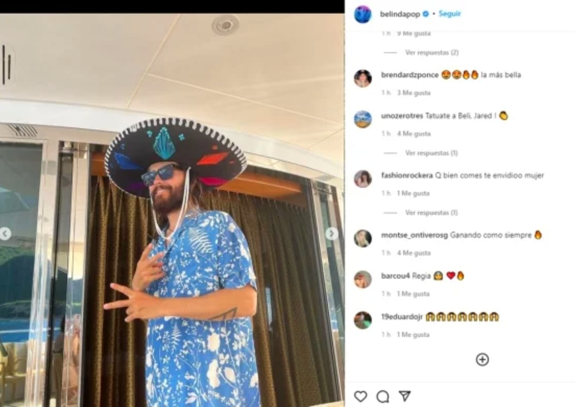 Jared Leto de vacaciones con Belinda