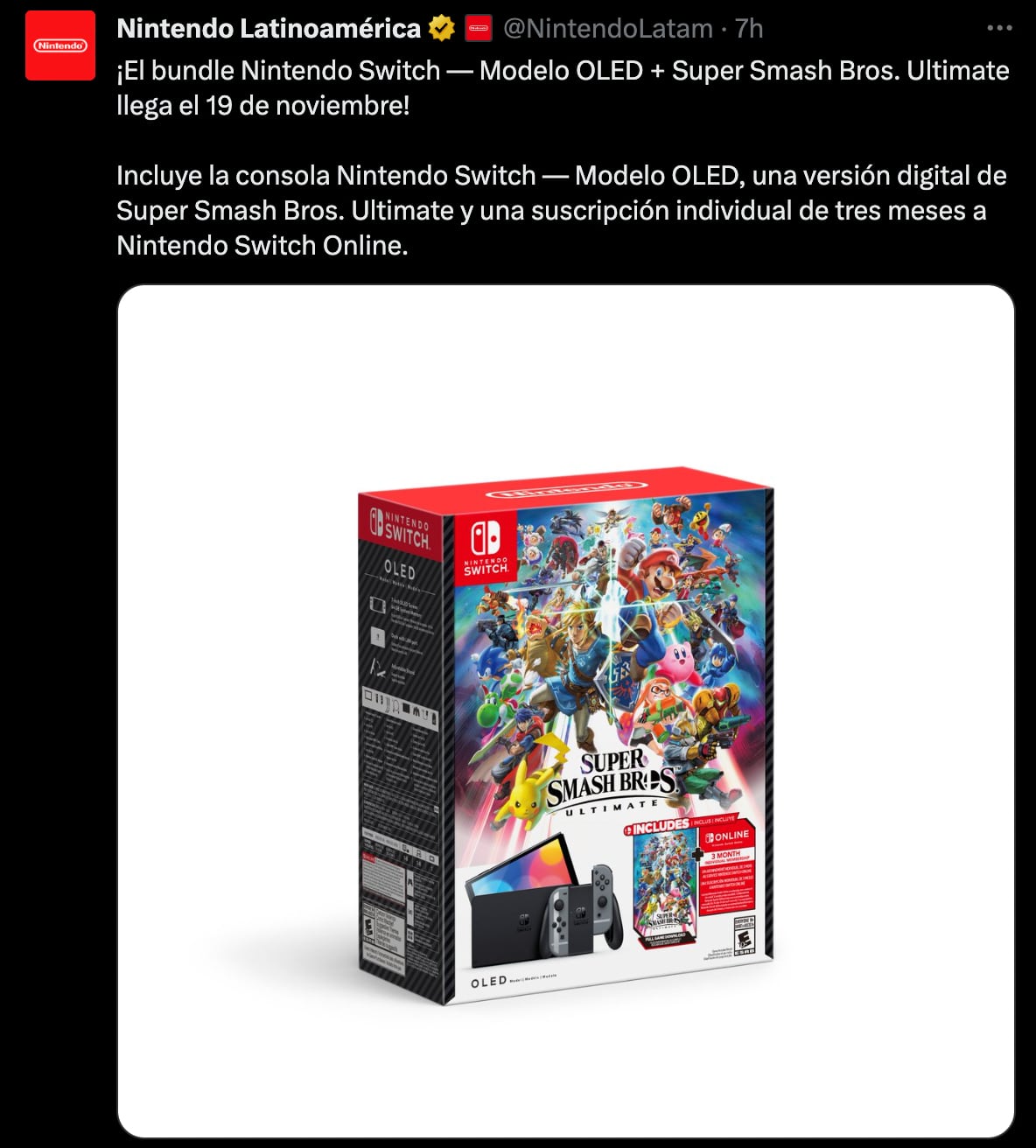 Nintendo Switch OLED de Super Smash Bros.