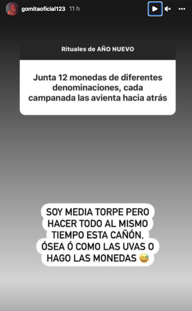 Gomita elige su ritual para Año Nuevo