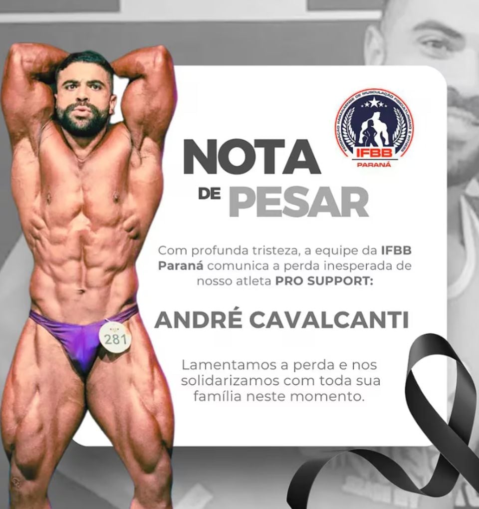 Fisicoculturista André Cavalcanti murió a los 34 años de edad en un trágico accidente