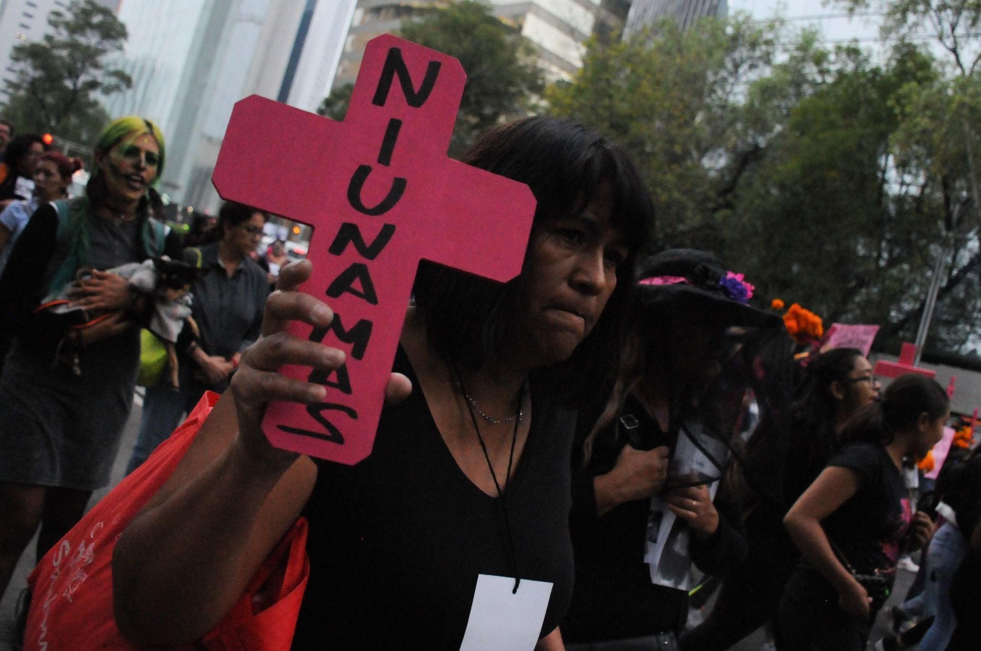 Protesta contra la violencia hacia las mujeres