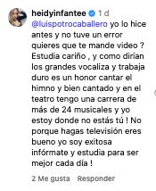 Heidy Infante pelea con Luis Potro Caballero