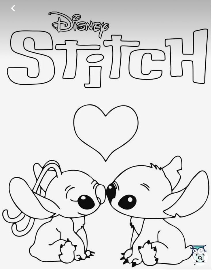 Dibujos de Stitch del Día de las Madres para colorear y regalar