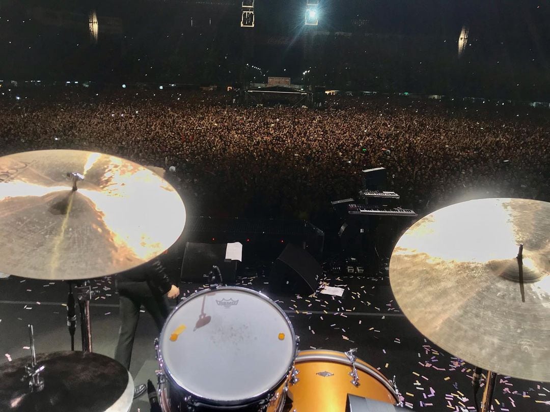 Batería en concierto de The Killers