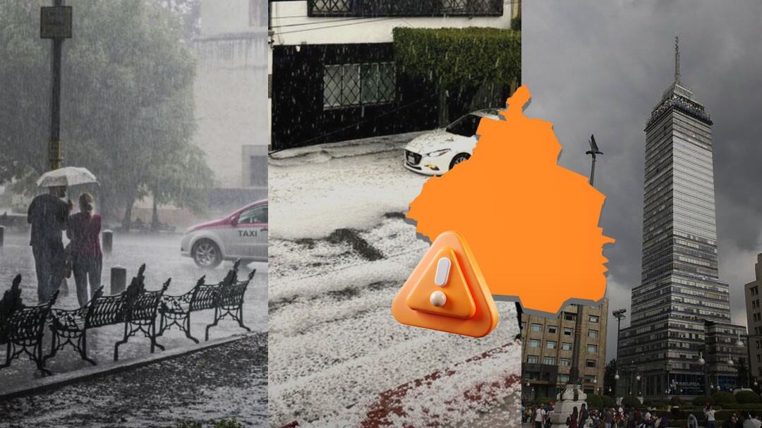 Lluvias, granizo y cielo gris activan alerta naranja en CDMX