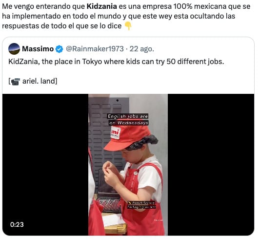 Usuarios defienden el origen mexicano de KidZania, luego de que aseguraran era de Japón