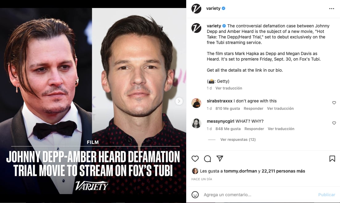 Juicio de Johnny Depp y Amber Heard tendrá película y podrás verla en esta plataforma