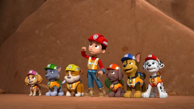 Paw Patrol divirtiéndose en el trabajo