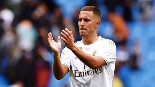Hazard en un partido con el Real Madrid
