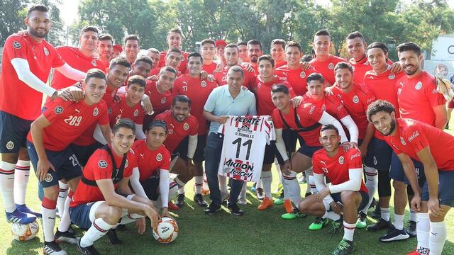 Ramoncito convivió con los jugadores del primer equipo