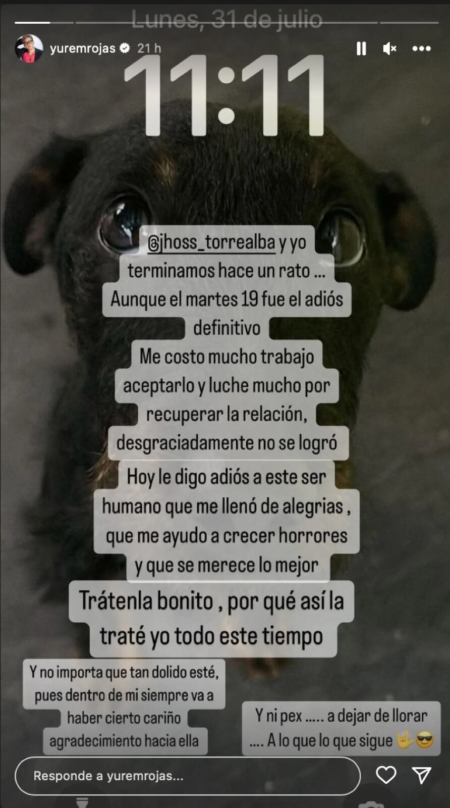 Pareja de “Inseparables” terminó su relación