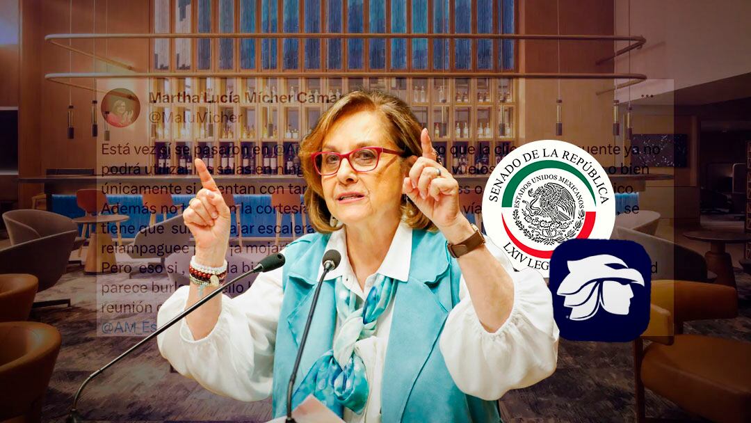 Malú Mícher propone llamar a Aeroméxico al Senado por cambios en salas VIP
