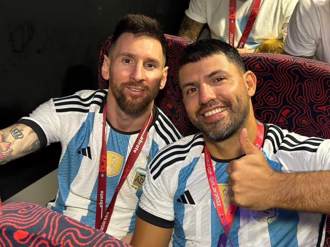 Kun Agüero y Lionel Messi.