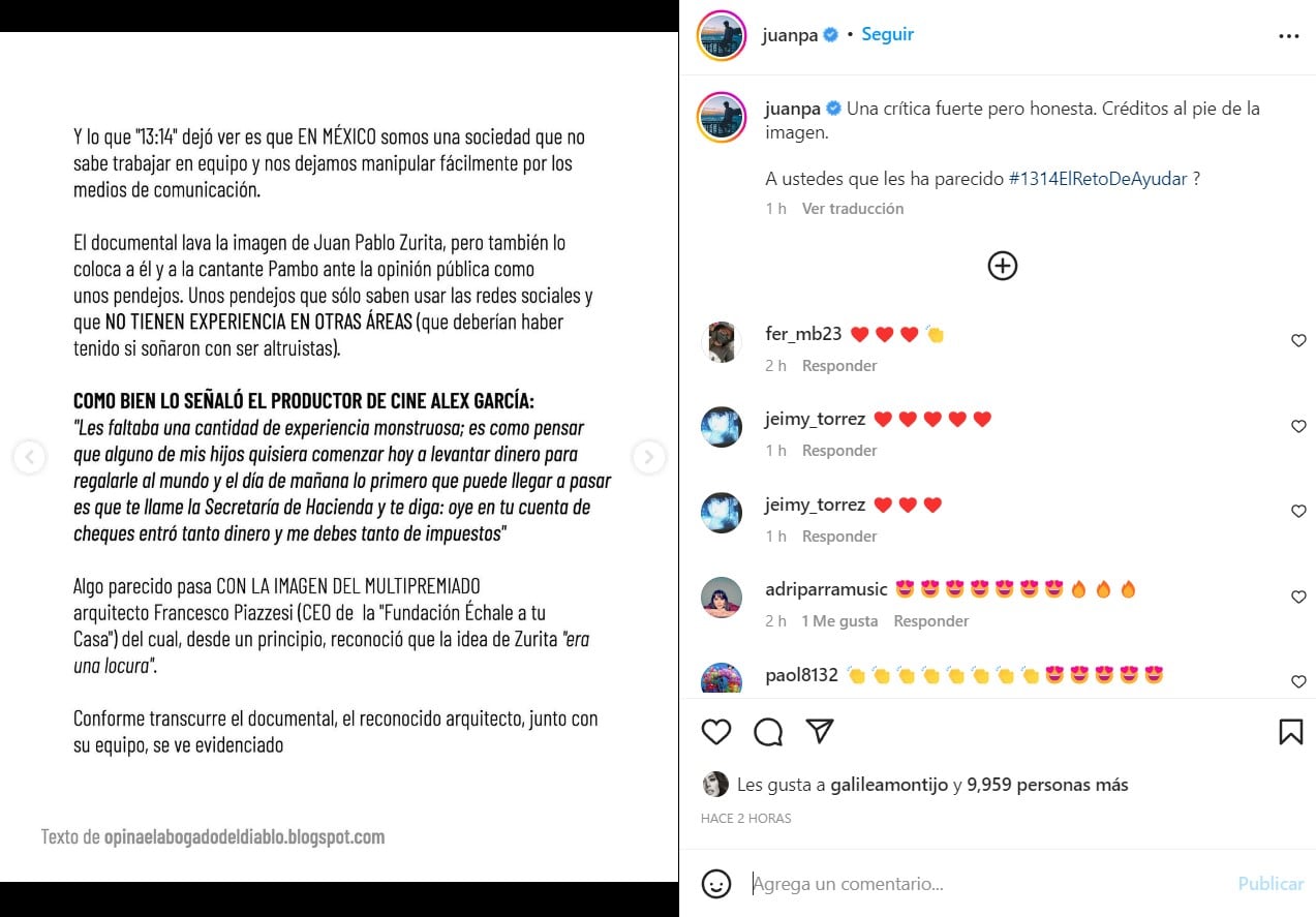 Post de Juanpa Zurita