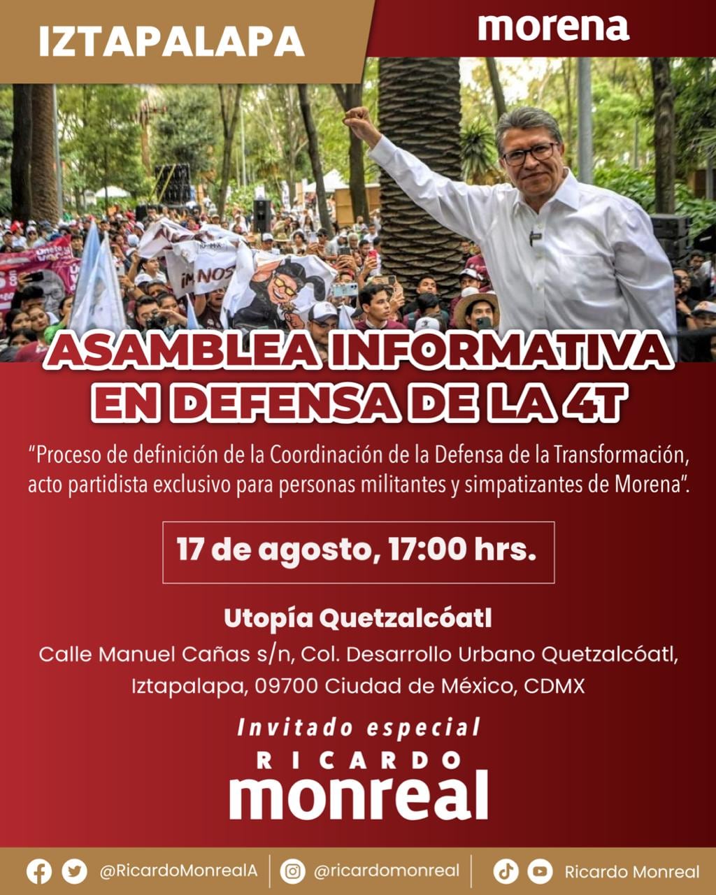 Ricardo Monreal en Iztapalapa