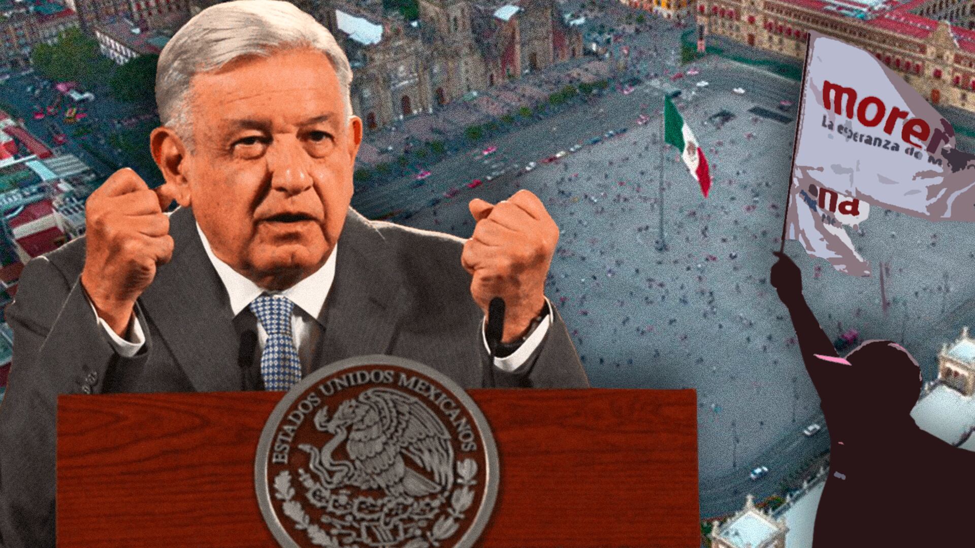 AMLO anuncia marcha al Zócalo