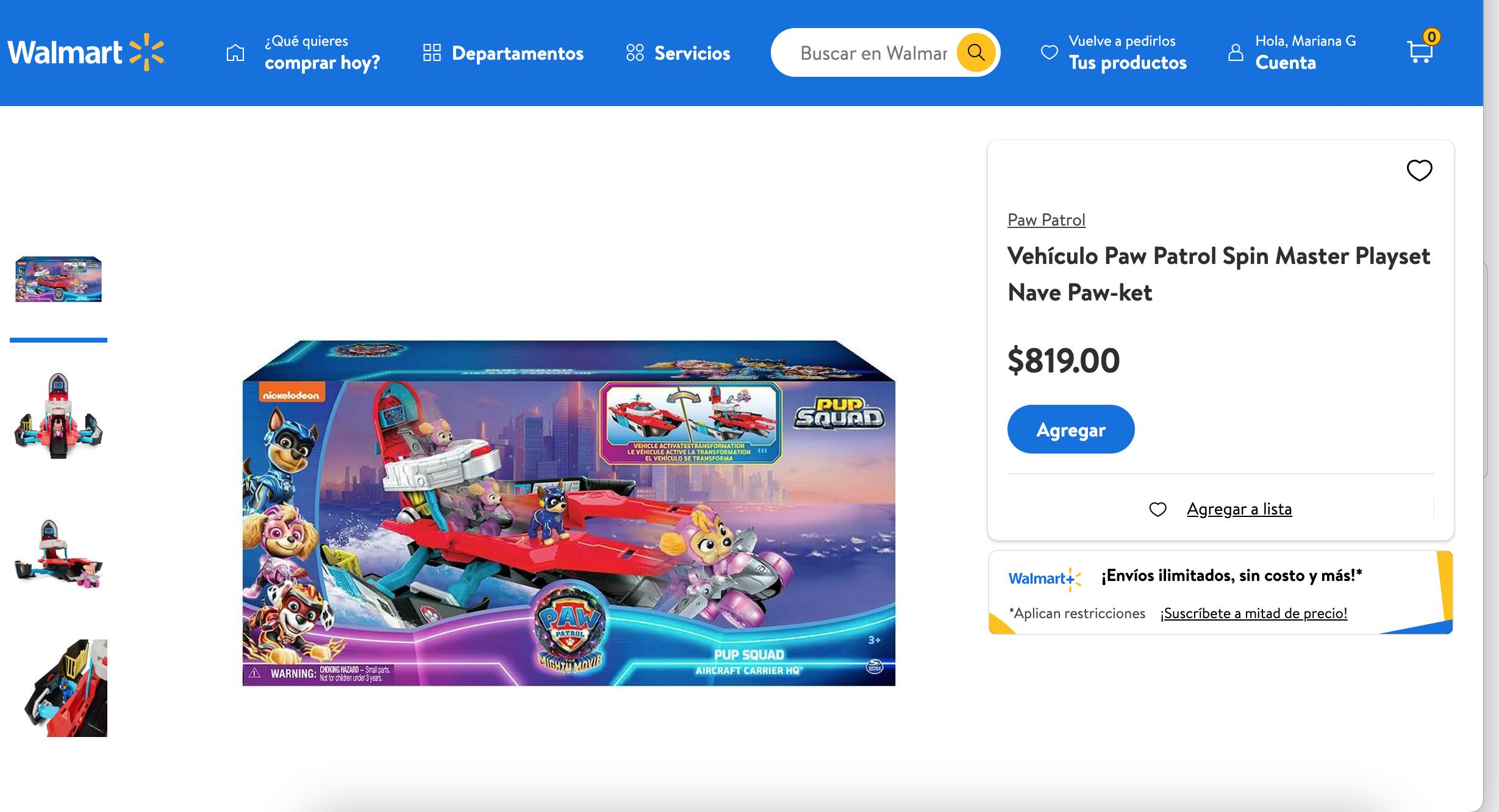 ¿Dónde comprar el barco de Paw Patrol?