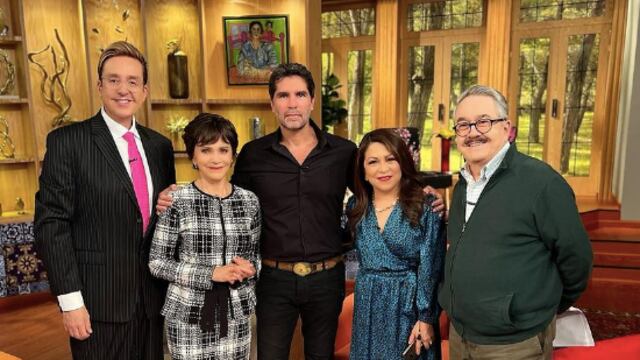 Conductores de Ventaneando junto a Eduardo Verástegui