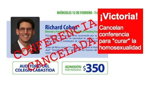 Cancelan conferencia de "ex gay" Richard Cohen en Monterrey