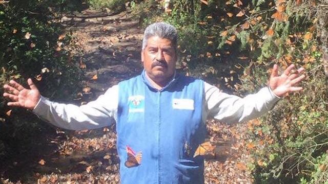 Homero Gómez González en el Santuario El Rosario.