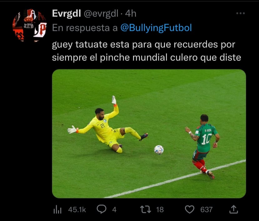 Los aficionados tundieron a Alexis Vega por su tatuaje de Qatar 2022.