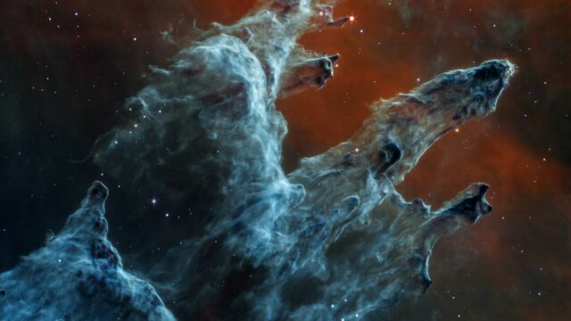 Pilares de la Creación, fotografiados por el telescopio James Webb